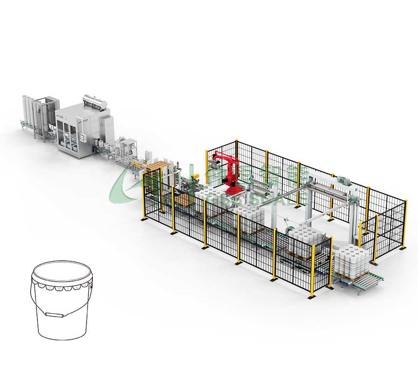  10~30kg花籃鐵桶全自動灌裝生產線 